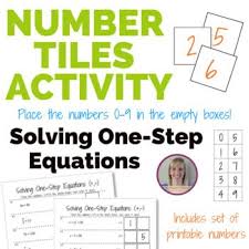 Solving One Step Equations Number Tiles