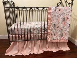 Blue Fl Girl Crib Bedding