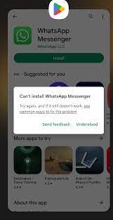 can t install whatsapp google play