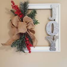 diy christmas frame wreath ideas