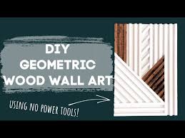 diy geometric wood wall art with no