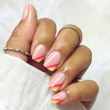 52 cute summer nail ideas side strip