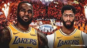 Lakers during the national anthem before their game against the golden state warriors at chase center on october 05, 2019 in san francisco. Lakers News Lebron James Anthony Davis Will Play In Preseason Opener Vs Warriors