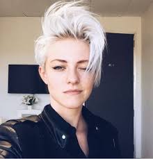 If you're stuck at home at the moment, why not use the time to plan your next short haircut? Pin By Sarah Gabbart On Hair Hair Hair Hair Styles Short White Hair Punk Hair