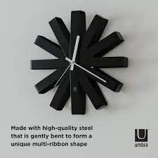 Umbra Black Ribbon Wall Clock