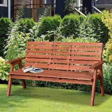 3 Seater Wood Bench Table Garden