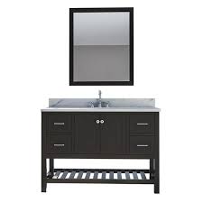 Here you can find bathroom vanities made with mdf or solid hardwood. 34 Decor Bomonti 48 In Single Bathroom Vanity Set All Solid Wood With 1 In Carrara Marble Top With White Sink Vanbom49esp The Home Depot