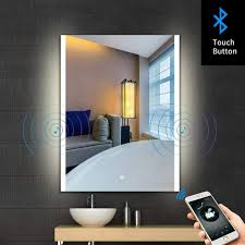 Sunny Shower Led Lighted Bathroom Vanity Mirror Touch Button 24 X32 Fogless For Sale Online Ebay