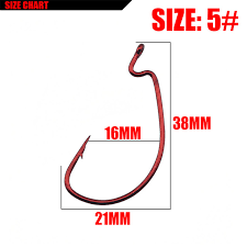 Us 1 06 29 Off 20pcs Fishing Hooks Red Bloody Crank Offset Worm Hook Lure Soft Bait Texas Rig Fishhook Size 2 5 0 High Carbon Steel Pr 488 In