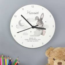 Personalised Baby Bunny White Wooden