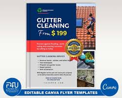 Gutter Cleaning Flyer Diy Canva Gutter