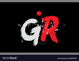 alphabet letter combination gr g r with
