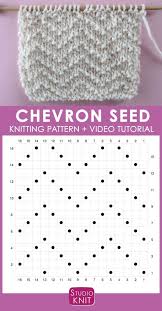 How To Knit The Chevron Seed Stitch Pattern With Knitting