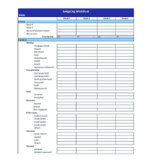 Weekly Budget Template Pdf Weekly Budget Template Spreadsheet For