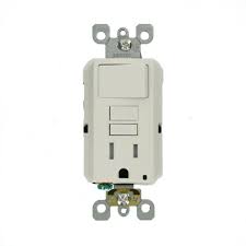 If a load plugged into the outlet or the disposal causes a short, the whole device will trip and neither will work. Leviton 15 Amp 125 Volt Combo Self Test Tamper Resistant Gfci Outlet And Switch White R92 Gfsw1 0kw The Home Depot