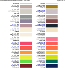 Robison Anton Super Brite Polyester Color Chart Pdf Free