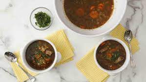 Roasted Beef Mushroom And Barley Soup Recipe Video Martha Stewart gambar png