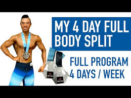 my 4 day full body split full program