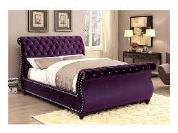 Noella Purple Queen Bed For