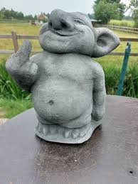 Garden Statue Of A Troll Mythical