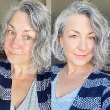 natural gray hair makeup with a