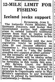 Iceland V Britain The Cod Wars Begin Archive September