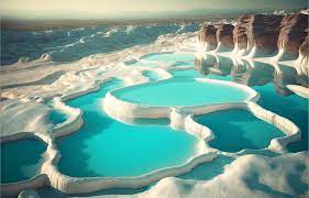 the turquoise pools of pamukkale will
