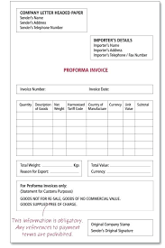 Pro Document Examples Sample Proforma Invoice Basic Pro
