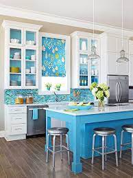 22 Blue Kitchen Backsplashes For A Pop