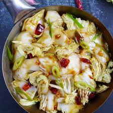 stir fried napa cabbage with hot sour