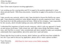 Security Guard Job Application Letter Example Learnist Org