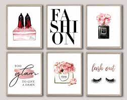 Fashion Wall Artfashion Posters Setset