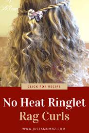 no heat ringlet rag curls hair