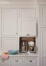 small kitchen appliances cabinet with