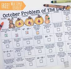 october problem of the day calendar free