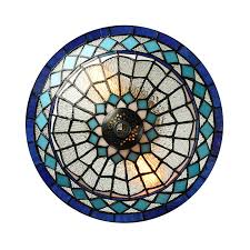 Stained Glass Flush Mount