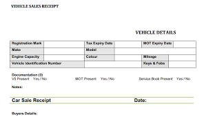 Used Car Sales Receipt Template Free Flipping Cars