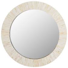 pearl bamboo wall mirror made