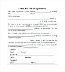 Rent Agreement Letter Blank Sample Lease Or Rental Letter Agreement