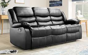 black sofa 3 2 seater recliner sofa