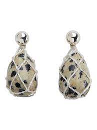 Bottega Veneta Dalmatian Knit Jasper Earrings In Pattern | ModeSens