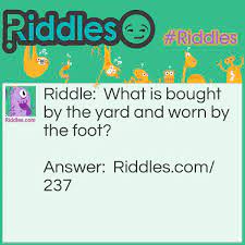 it s a material thing riddle and