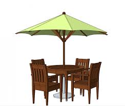 Circle Coffee Table With Lemon Umbrella