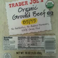 trader joe s organic ground beef 85 15