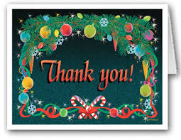 Stonehouse Collection Holidays Thank You Note Card