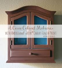 a curio cabinet makeover with chalky
