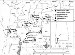 Map Of All Positive Sample Locations Of Gulf Sturgeon And