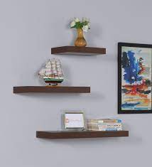 3 engineered wood floating wall shelf