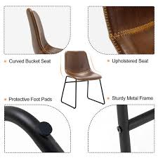 Faux Leather Upholstered Dining Chairs