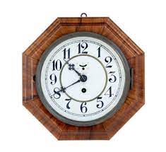 Art Deco Walnut Wall Clock From